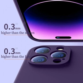 Liquid Air silikoninis tamsiai violetinis dėklas - su kameros apsauga (Apple Iphone 16 Pro)